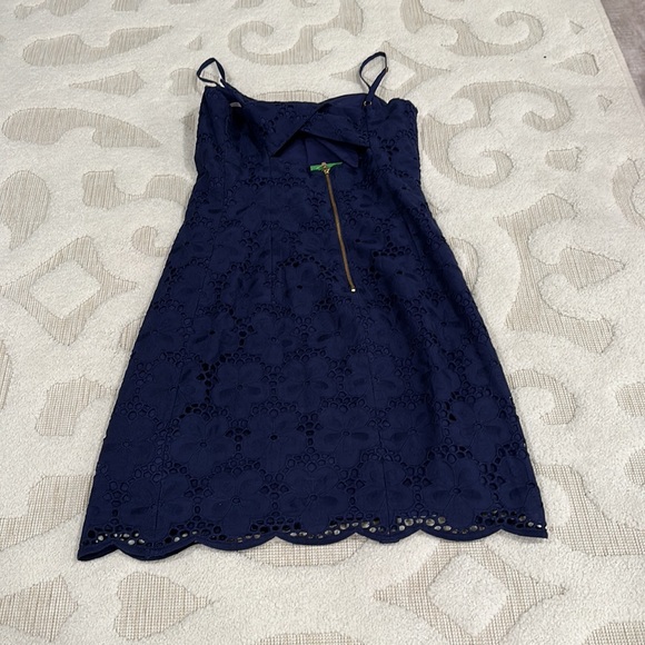 NWT Lilly Pulitzer true Navy Charleston eyelet dress - Picture 5 of 7